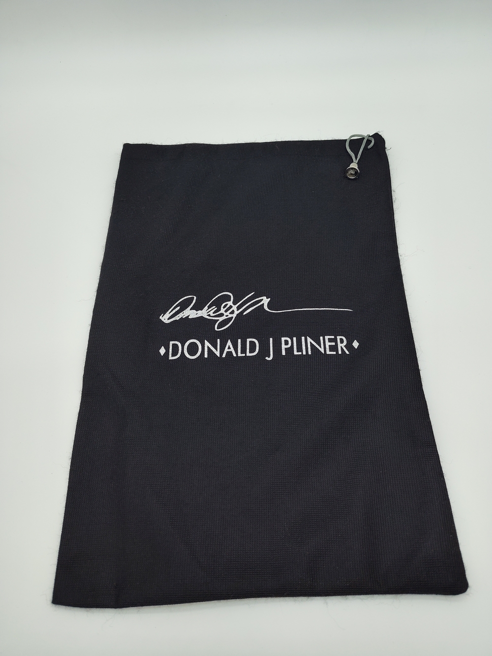 DONALD J PLINER Black Drawstring Dust Bag Shoe Storage Travel Pouch EUC
